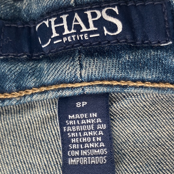 NWT Chaps Blue Jeans/Embroidered/Slimming Fit/Slim Leg - Picture 5 of 16